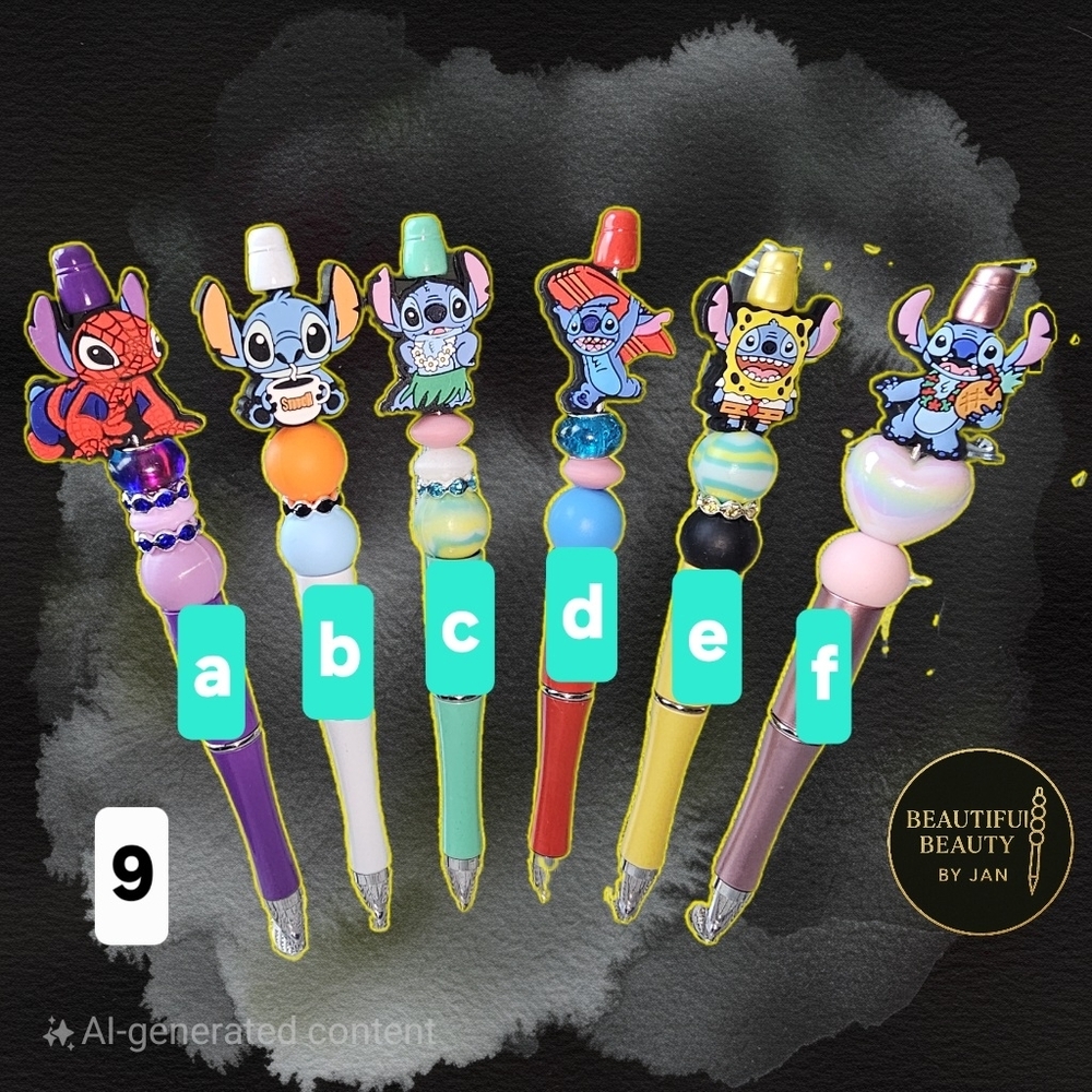 Colorful Character Pens Set